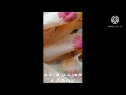 Pure zari kota handloom handwoven menakari saree