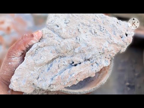 ASMR: White Concrete Dirt & Dry Pot Crumbling Sounds Relaxation