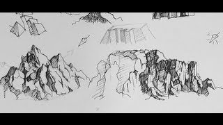 Pen & Ink Drawing Tutorials | How to draw mountains