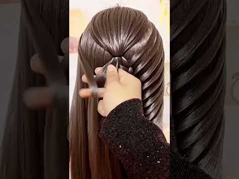 Party wear easy and beautiful hairstyle #ytshorts #fashion #virlshort