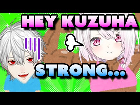 [Eng sub]Kuzuha is almost losing to a woman in strength[Romaji][NIJISANJI JP CLIP]