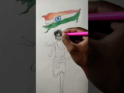 INDEPENDENCE DAY 🇮🇳🇮🇳 // How to Draw 🇮🇳 #shorts  #independenceday  #15august