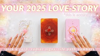 💌Your 2025 mega LOVE-STORY Predictions👩‍❤️‍👨💕**detailed af**🔮✨pick a card ♣︎ tarot reading✨🔥