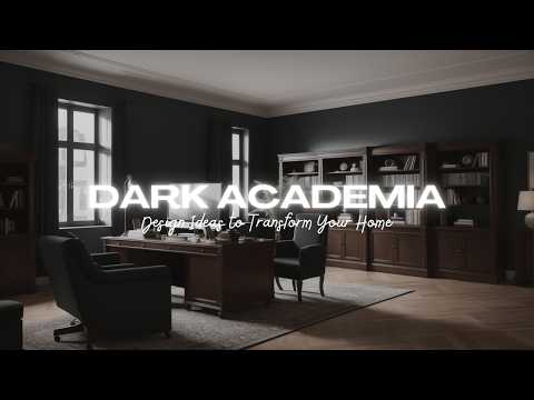 Home Decor for Dark Academia Home Office : Style Meets Productivity. 4K