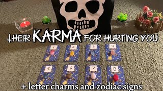 Karma pick a card 💀 what’s their karma for hurting me? + letter charms and zodiac signs