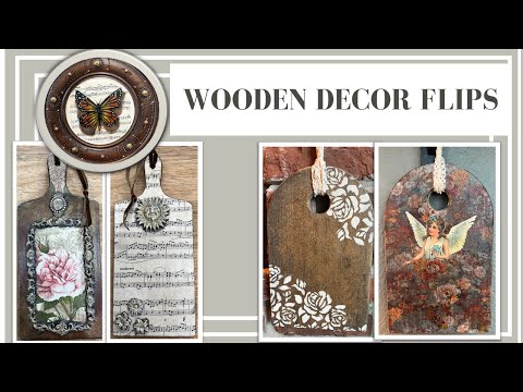 WOODEN DECOR FLIPS - OLD WORLD - LIGHT ACADEMIA