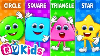 Learn Shapes Circle, Square, Triangle, Rectangle & more | Educational Videos For Toddlers & Babies