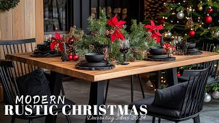 Achieve the Perfect Modern Rustic Christmas Aesthetic in 2024:  Black & Brown Christmas Decor Ideas