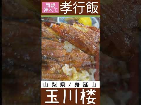 【山梨県/身延山】両親連れて孝行飯/玉川楼さんのとり唐揚げ500円とうな重（肝吸い+お新香）2650円