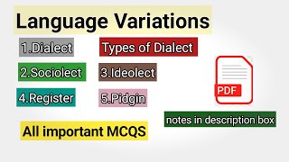 Language Varieties | Language Variations in Sociolinguistics | Dialect & Types | Sociolect IRegister