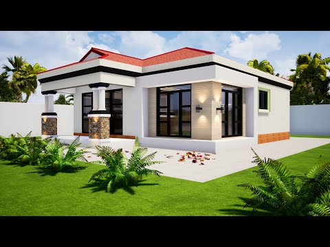 Bachelor Tiny house design | Simple house design- Hip Roof |8.4mx11m