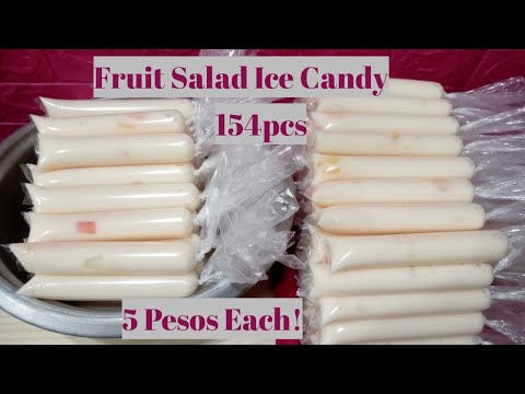 How to make Fruit Salad Ice Candy ll Pangnegosyo Recipe with Costing