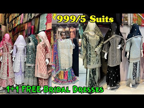 5 Suits ₹ 999 only Buy 1 Get 1 FREE Spl OFFER Wedding Dresses Pakistani Suits Hyderabad market