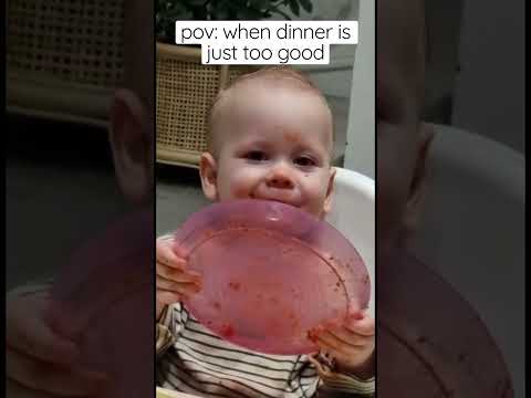 When dinner is just too good 😂🍽️ #shorts #shortsvideo #funny #funnybaby #family #shortvideo #baby