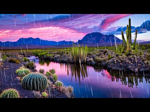 Light Desert Rain + Gentle Stream | Water & Rain Sounds for Sleeping