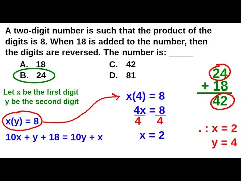 A two-digit number is such that... - Prof and Sub Prof (CSE Reviewer)