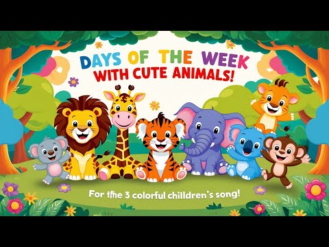 Days Of The Week With Cute Animals | Days of the Week Fun Song | Learn & Sing Along with Every Day