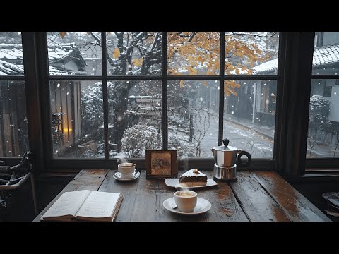 Cozy Winter Ambience ❄️🎷Relaxing Jazz Music with Cozy Coffee Shop Ambience for Reading, Study, Relax