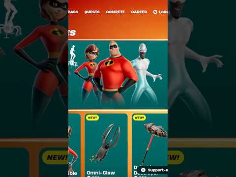 The Incredibles Arrive in Fortnite as the first ever Pixar characters! #epicpartner #fortnite