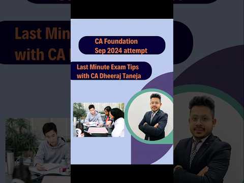 Last Minute Exam Tips for CA Foundation Exam #cafoundationstudents #examtips #cafinal #examhacks