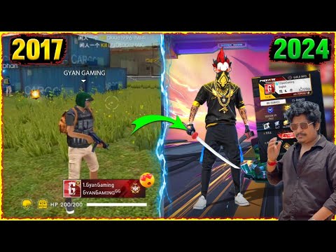 💥அடேய்  சாமி 🥶 FREE FIRE PLAYERS 2017 VS 2024⚡| Searching 2017 Old Players Id 2024 | ‎‎‪@GyanGaming