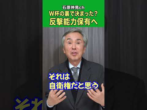 【石原伸晃ch】W杯の裏で決まった？反撃能力保有へ #shorts #平和安全法制 #専守防衛