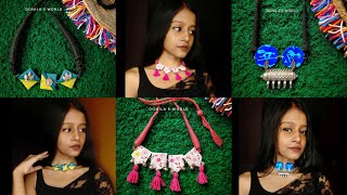 HANDMADE WASTE FABRIC JEWELRY | DIY CHOKERS | PARTY WEAR | EASY DIY CHOKERS