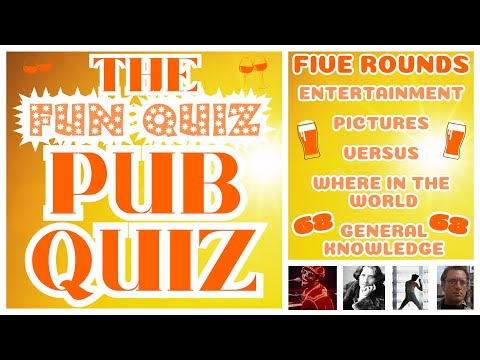 Pub Quiz No68 - 5 Different Rounds - 35 Questions & Answers - 57 Points to Win. trivia/quiz Fun Quiz