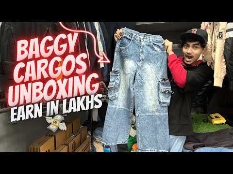 UNBOXING: Full baggy cargos thrifted edition | how to start thrift store online in india | thrifting