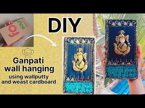 Diy ganpati wall hanging making with wallputty