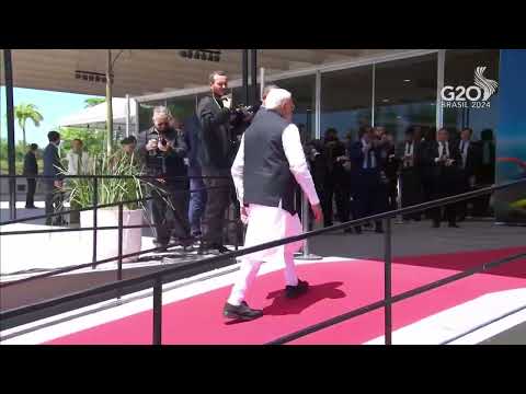 PM Shri Narendra Modi arrives for the G20 Summit in Rio de Janeiro.