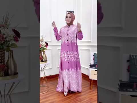 BISA COD Gamis Cantik Twill Ori Kancing Order WA 089665538102 #gamistwill #tkw #dress #shorts #short