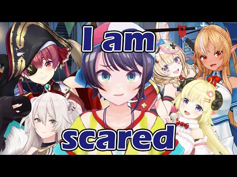 Subaru is scared of hololive members being unhinged (Polka Flare Watame Botan Marine) [ENG Sub]