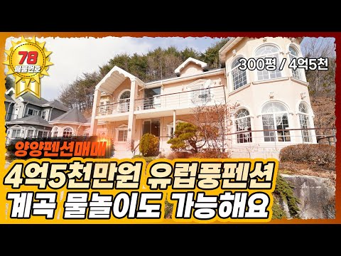 양양펜션매매 계곡을 끼고있는 유럽풍펜션