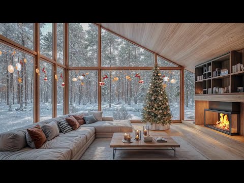 Cozy Christmas Ambience: Gentle Snow & Fireplace Crackles for Deep Relaxation