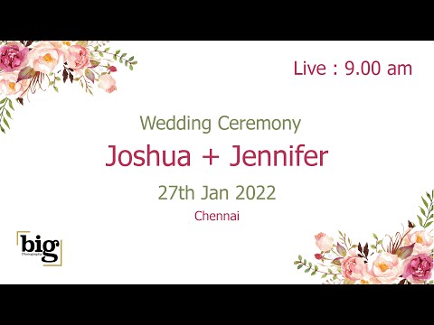 R.Jennifer Selvamani Weds C.Joshua Kulandairaj | On Thursday The 27th Jan 2021 | @9.00Am onwards