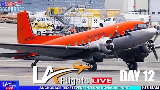 🔴LIVE SNOW OPS! ANCHORAGE (ANC) TED STEVEN'S INTERNATIONAL AIRPORT | March 12, 2025