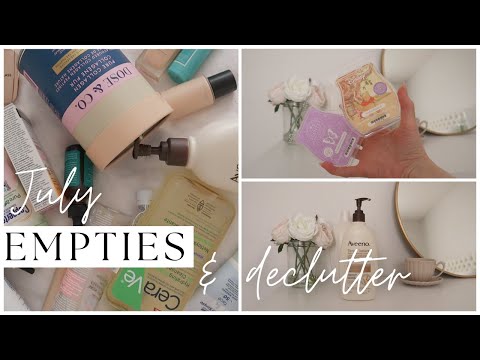 July empties & declutters \\ hygiene, skin care, make-up, home fragrance, supplements & more