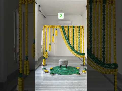 Green Indian Wedding Decor Ideas with our Eco-Friendly Torans. Visit our website to buy these torans