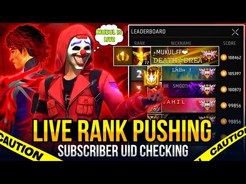 Freefire Live I'd check and rank pushing