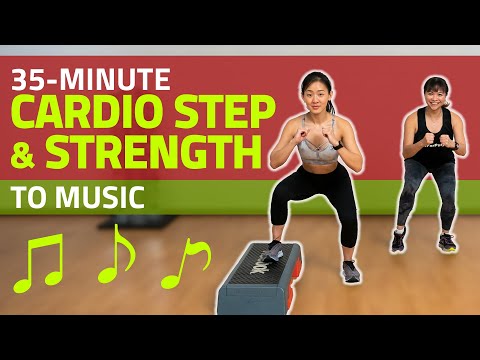 35-Minute Cardio Step & Strength to Music (Fun & Sweaty!) | Joanna Soh