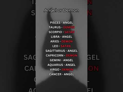 Angel or Demon #astrology #zodiac