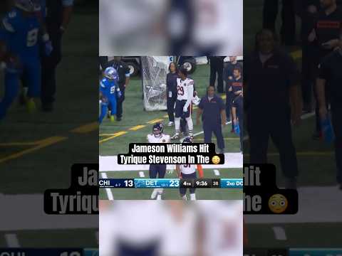 Jameson Williams Hits Tyrique Stevenson In Face With Football 😂