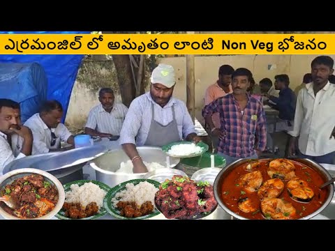 Cheapest Roadside Unlimited Meals | It's a Lunch Time in Hyderabad | Hard Working Man Selling Meals