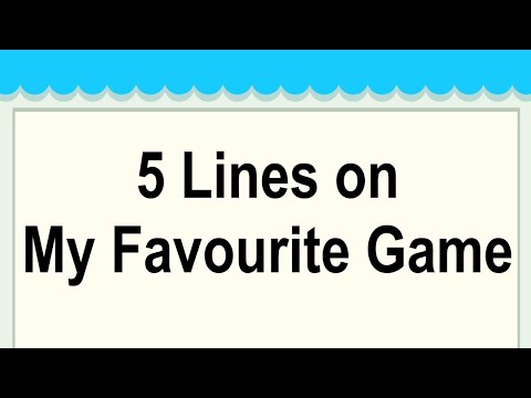 My Favourite Game Short 5 Lines in English || 5 Lines Essay on My Favourite Game