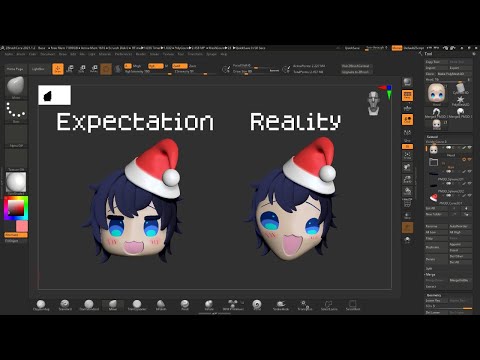 【Zbrush 3D Art】Practicing Padoru Proliferation