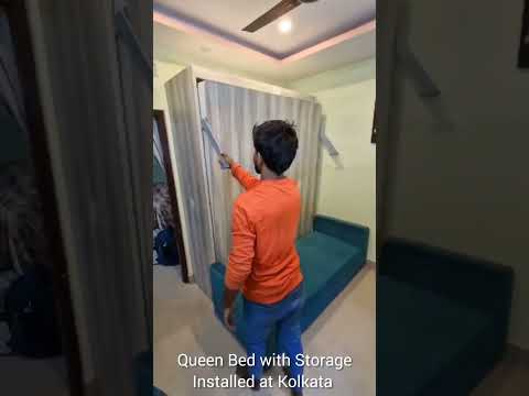 Queen Bed with storage installed at #kolkata #shorts