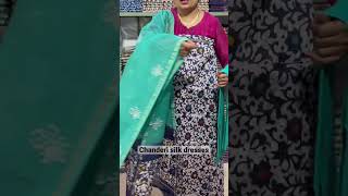 Bagru chanderi silk dress materials #chanderisilk #chanderisuits #silksuits #suitlover