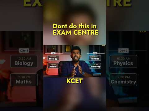 Kcet exam centre - Don't do 2 things! #kcetexam #kcet2024 #kcetinkannada