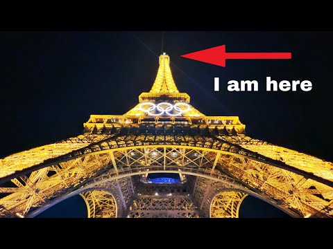 Eiffel Tower Top Floor Elevator Ride Paris France Olympics 2024